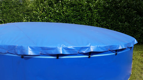 Round inflatable pool cover + MAZIDE pool hook set, rubber rope + pump