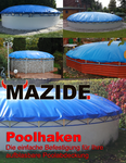 Opblaasbare zwembad-afdekking - rond + MAZIDE pool hook set, rope, pump