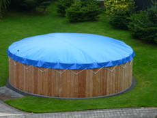 Couverture-bassin gonflable ronde + 20m Runde aufblasb. Poolabdeckung Resistante aux UV et traitée